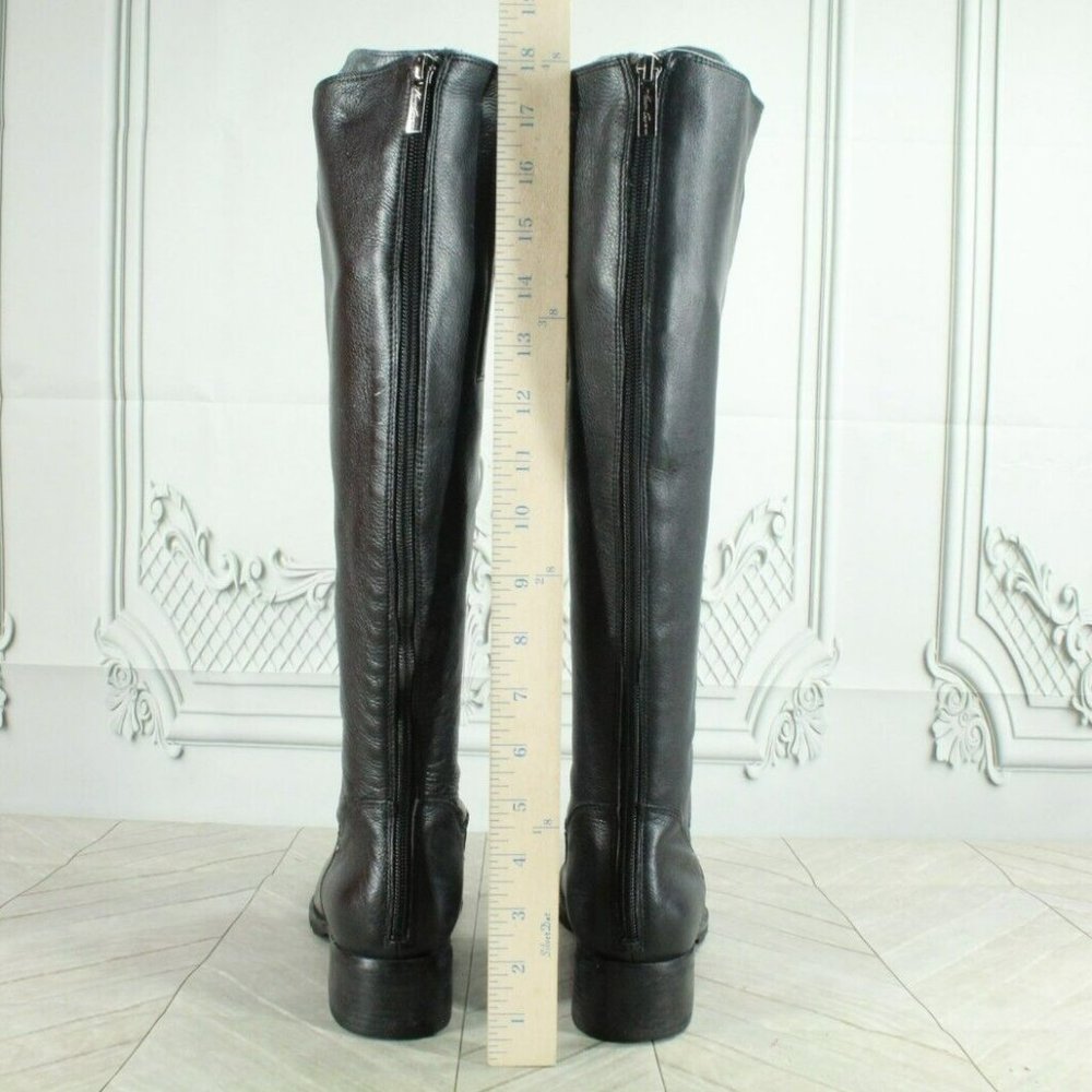 Kenneth Cole Think Ur Tough Black Leather Back Zip Tall Boots Size 6 M - Picture 6 of 9